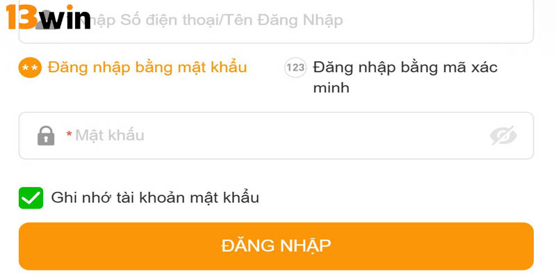 Hướng dẫn các thao tác để đăng nhập 13Win