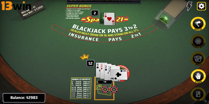 Nâng tầm cuộc chơi (Double) cho phép nhân đôi tiền cược